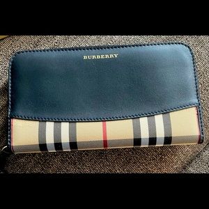 Burberry Multicolor Horseferry and Leather Wallet